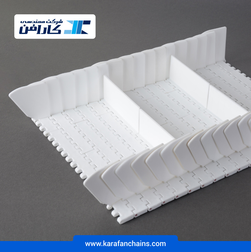 تسمه مدولار حرکت مستقیم گام 1 اینچ با دیواره و تیغه بالابرنده بدون گذر ( سفید )