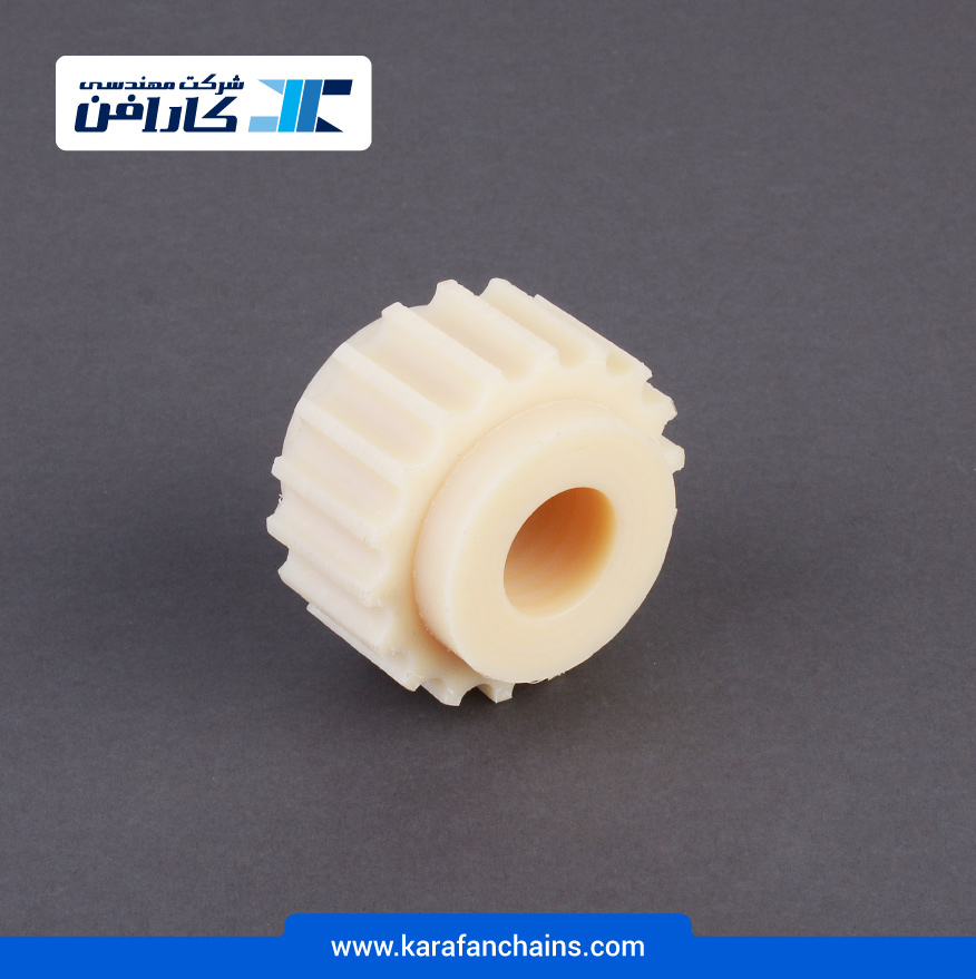 چرخ زنجیر گام 1/2 اینچ 18 دندانه، قطر 63.5 میلیمتر با سوراخ قطر 20 میلیمتر و ضخامت 25.4 میلیمتر در کارابلتز