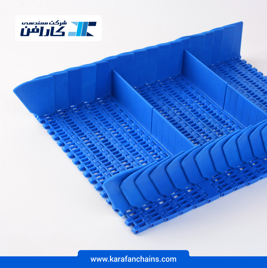 تسمه مدولار حرکت مستقیم گام 1 اینچ با دیواره و تیغه بالابرنده و گذر 30% ( آبی )