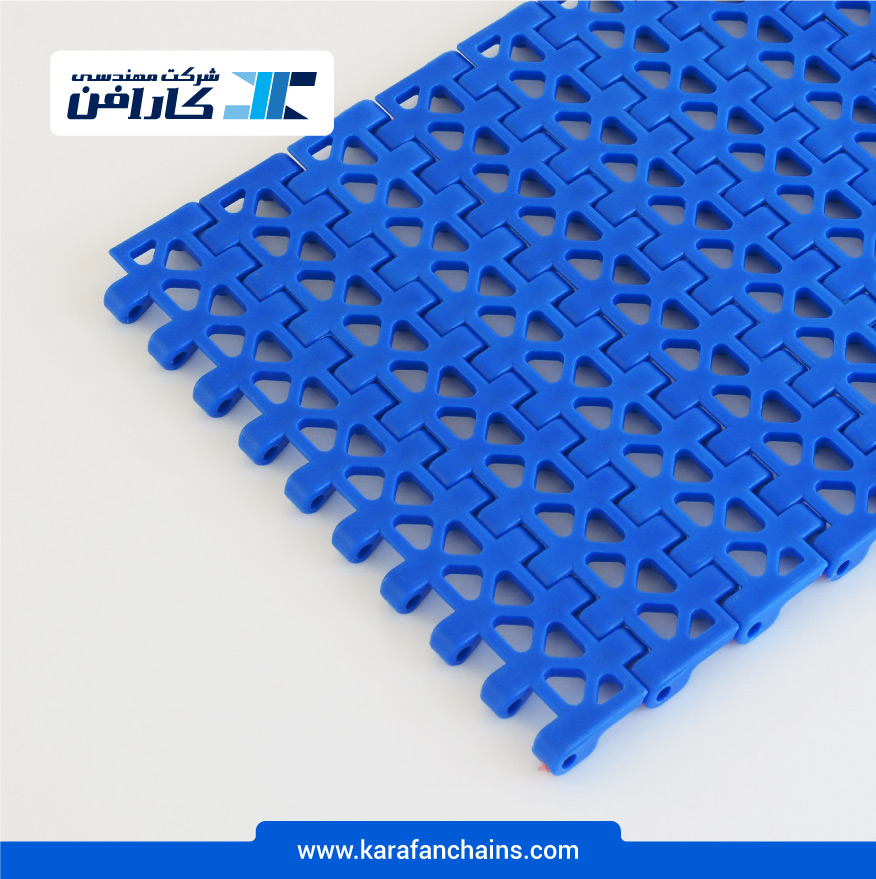 تسمه مدولار حرکت مستقیم گام 1 اینچ با گذر 30% ( با قابلیت تمیز شوندگی بالا ) آبی در کارابلتز