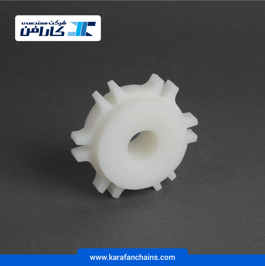 چرخ زنجیر گام 2 اینچ 6 دندانه، قطر 97 میلیمتر با سوراخ قطر 25 میلیمتر و ضخامت دنده 12 میلیمتر ( تیپ +V ) در کارابلتز