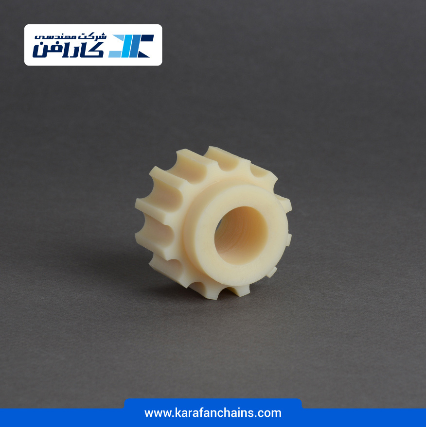 چرخ زنجیر گام 1/2 اینچ 12 دندانه، قطر 48 میلیمتر با سوراخ قطر 20 میلیمتر و ضخامت 25.4 میلیمتر در کارابلتز