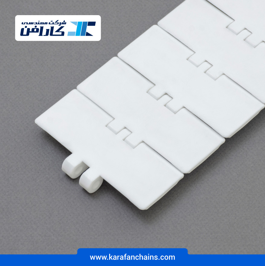 زنجیر تخت حرکت مستقیم پلیمری گام 38.1 میلمیتر عرض 101.6 میلیمتر - ضد اسید در کارابلتز