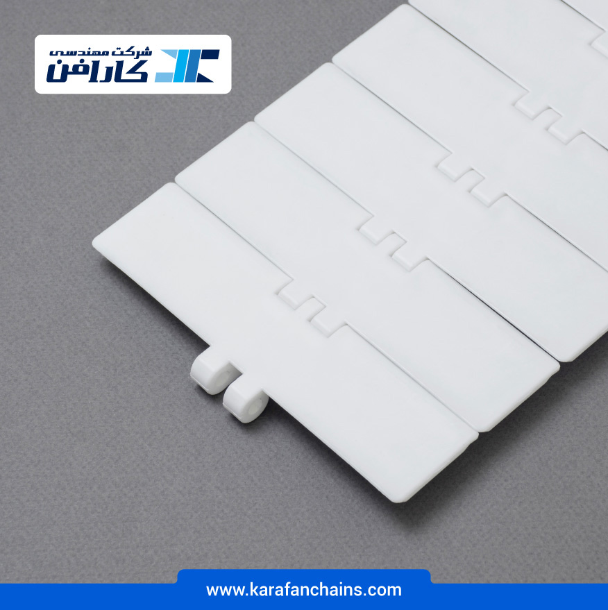 زنجیر تخت حرکت مستقیم پلیمری گام 38.1 میلمیتر عرض 152.4 میلیمتر - ضد اسید در کارابلتز