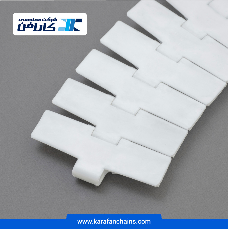 زنجیر تخت چرخشی پلیمری گام 38.1 میلیمتر عرض 127 میلیمتر - ضد اسید در کارابلتز