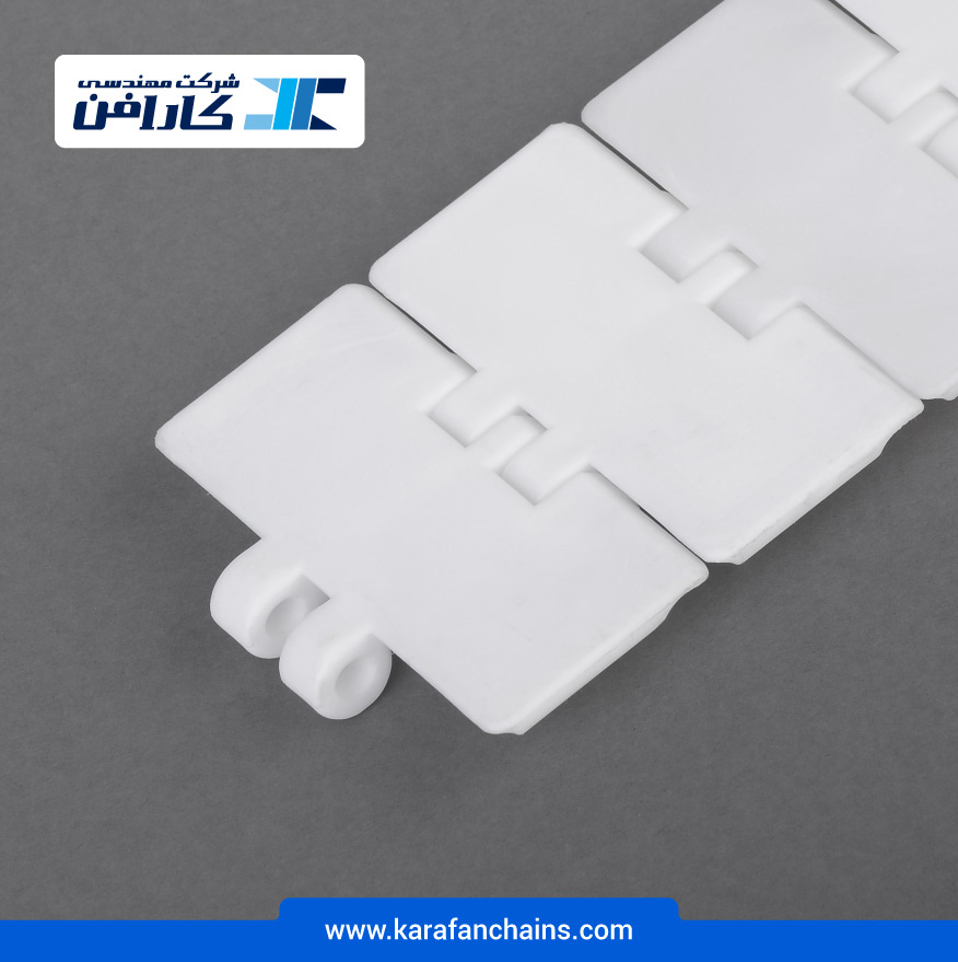 زنجیر تخت حرکت مستقیم پلیمری گام 38.1 میلمیتر عرض 82.6 میلیمتر - ضد اسید در کارابلتز