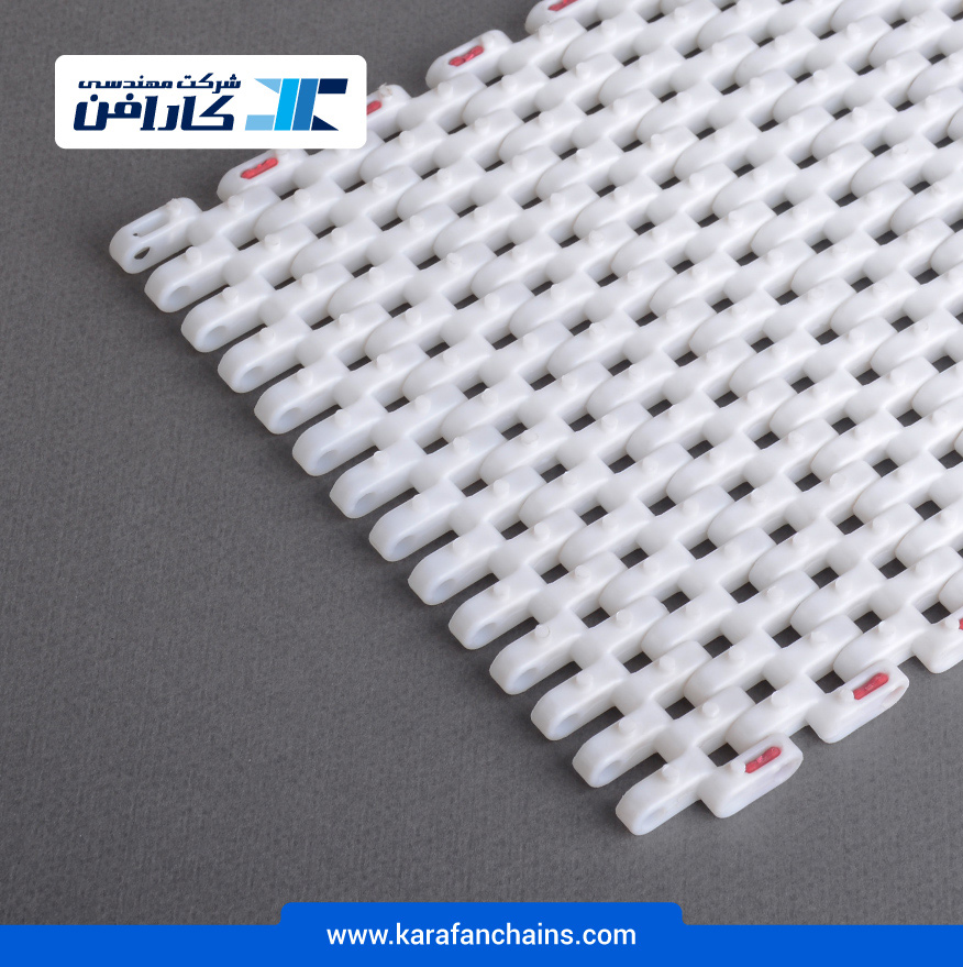 تسمه مدولار حرکت مستقیم گام 1 اینچ، دارای زوائد استوانه ای شکل با گذر 40% ( سفید )