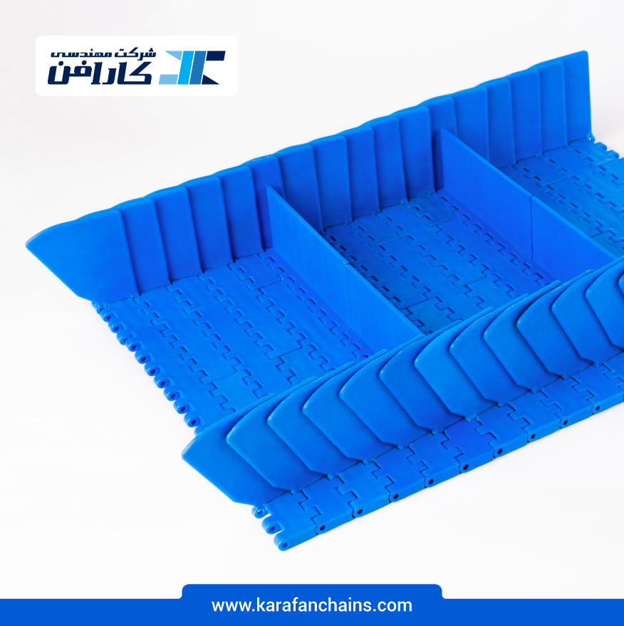 تسمه مدولار حرکت مستقیم گام 1 اینچ با دیواره و تیغه بالابرنده بدون گذر ( آبی ) در کارابلتز