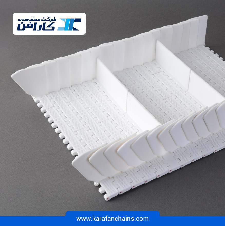 تسمه مدولار حرکت مستقیم گام 1 اینچ با دیواره و تیغه بالابرنده و گذر 10% ( سفید ) در کارابلتز