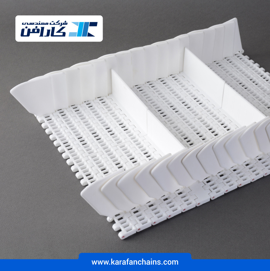 تسمه مدولار حرکت مستقیم گام 1 اینچ با دیواره و تیغه بالابرنده و گذر 30% ( سفید )