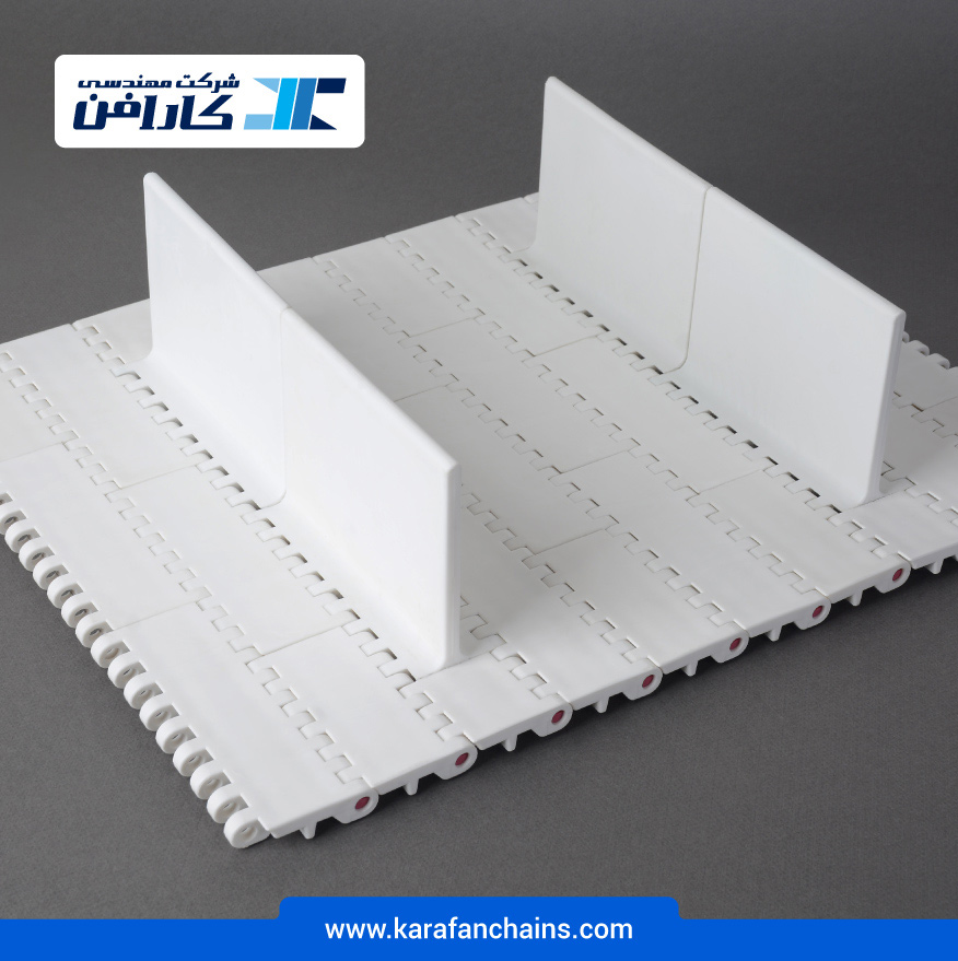 تسمه مدولار حرکت مستقیم گام 2 اینچ با تیغه بالابرنده و بدون گذر ( با قابلیت تمیز شوندگی بالا ) در کارابلتز
