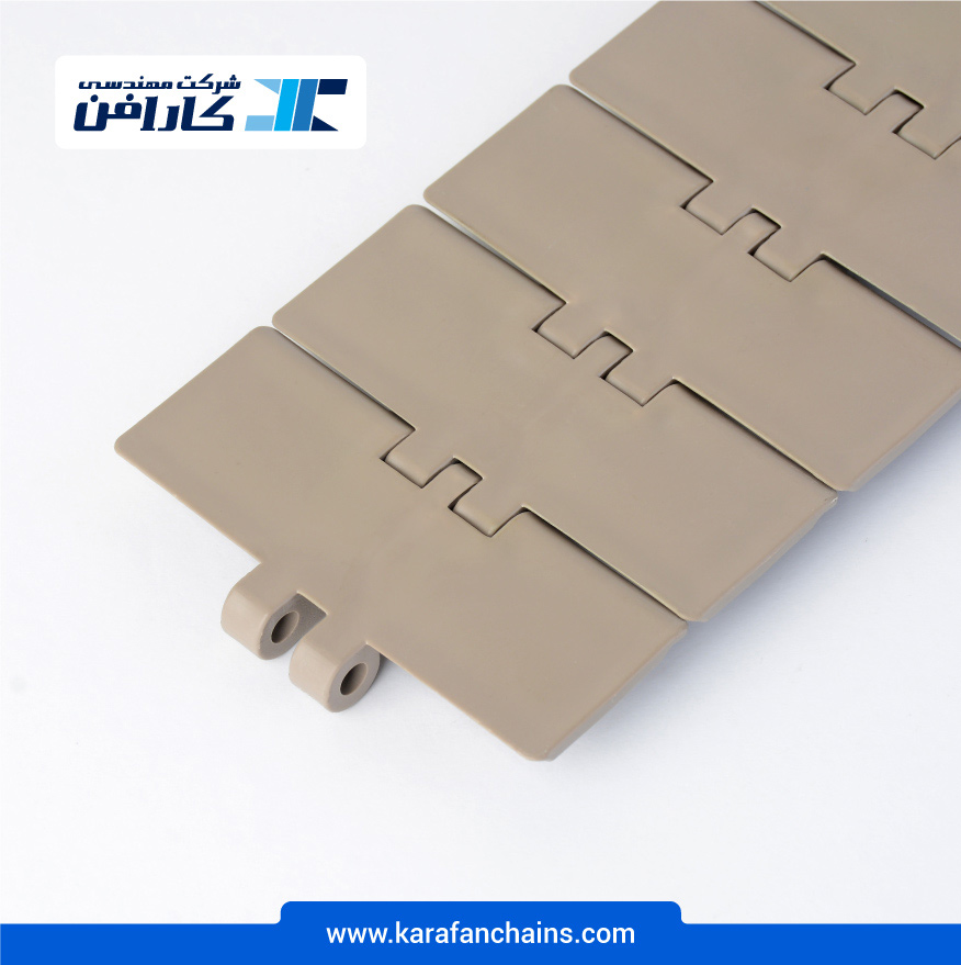 زنجیر تخت حرکت مستقیم پلیمری گام 38.1 میلمیتر عرض 101.6 میلیمتر در کارابلتز