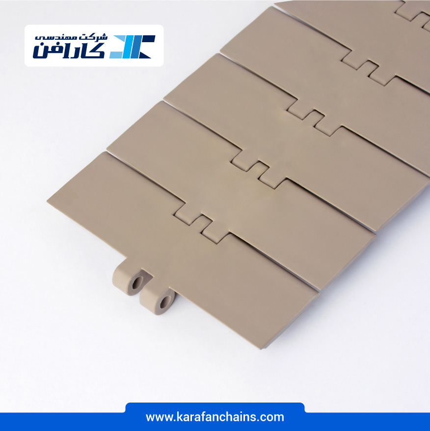 زنجیر تخت حرکت مستقیم پلیمری گام 38.1 میلمیتر عرض 127 میلیمتر در کارابلتز