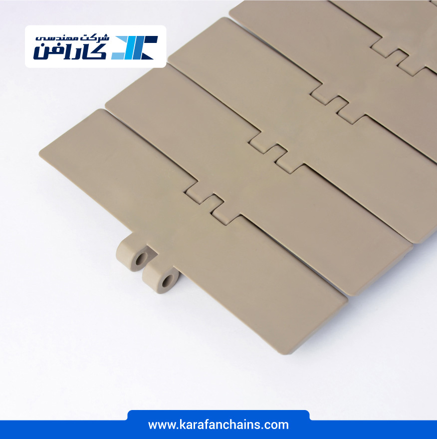 زنجیر تخت حرکت مستقیم پلیمری گام 38.1 میلمیتر عرض 152.4 میلیمتر در کارابلتز