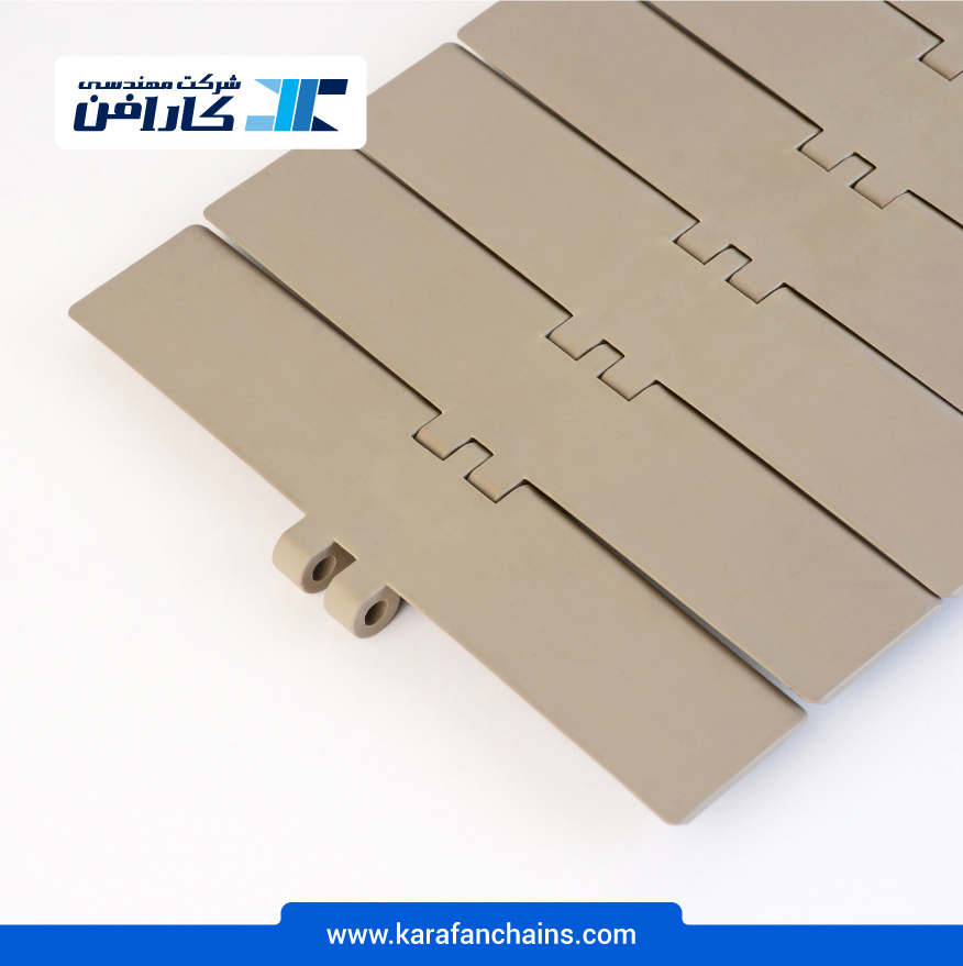 زنجیر تخت حرکت مستقیم پلیمری گام 38.1 میلمیتر عرض 190.5 میلیمتر در کارابلتز