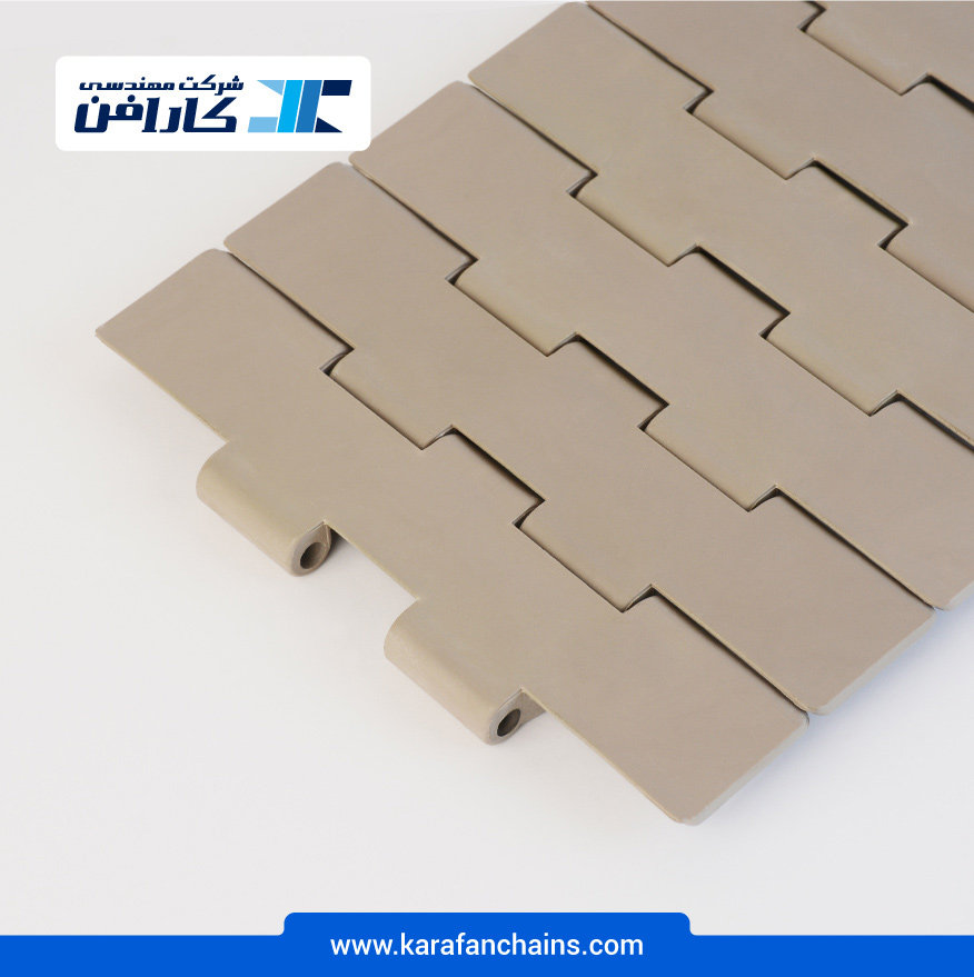 زنجیر تخت حرکت مستقیم پلیمری دوبل گام 38.1 میلمیتر عرض 190.5 میلیمتر در کارابلتز