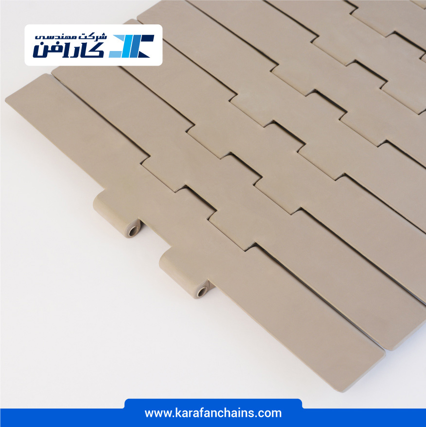 زنجیر تخت حرکت مستقیم پلیمری دوبل گام 38.1 میلمیتر عرض 304.8 میلیمتر در کارابلتز