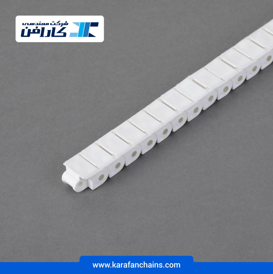 زنجیر تخت حرکت مستقیم پلیمری گام 12.7 میلیمتر عرض 20 میلیمتر