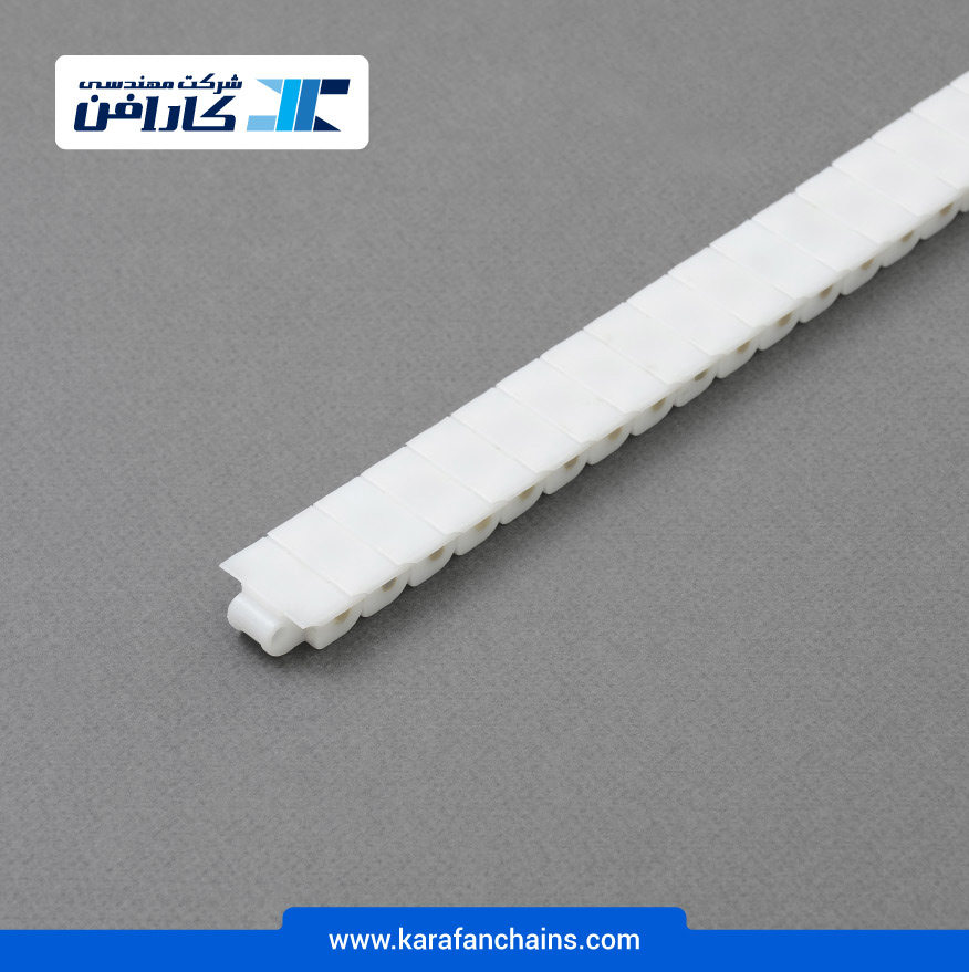 زنجیر تخت حرکت مستقیم پلیمری گام 12.7 میلیمتر عرض 25 میلیمتر