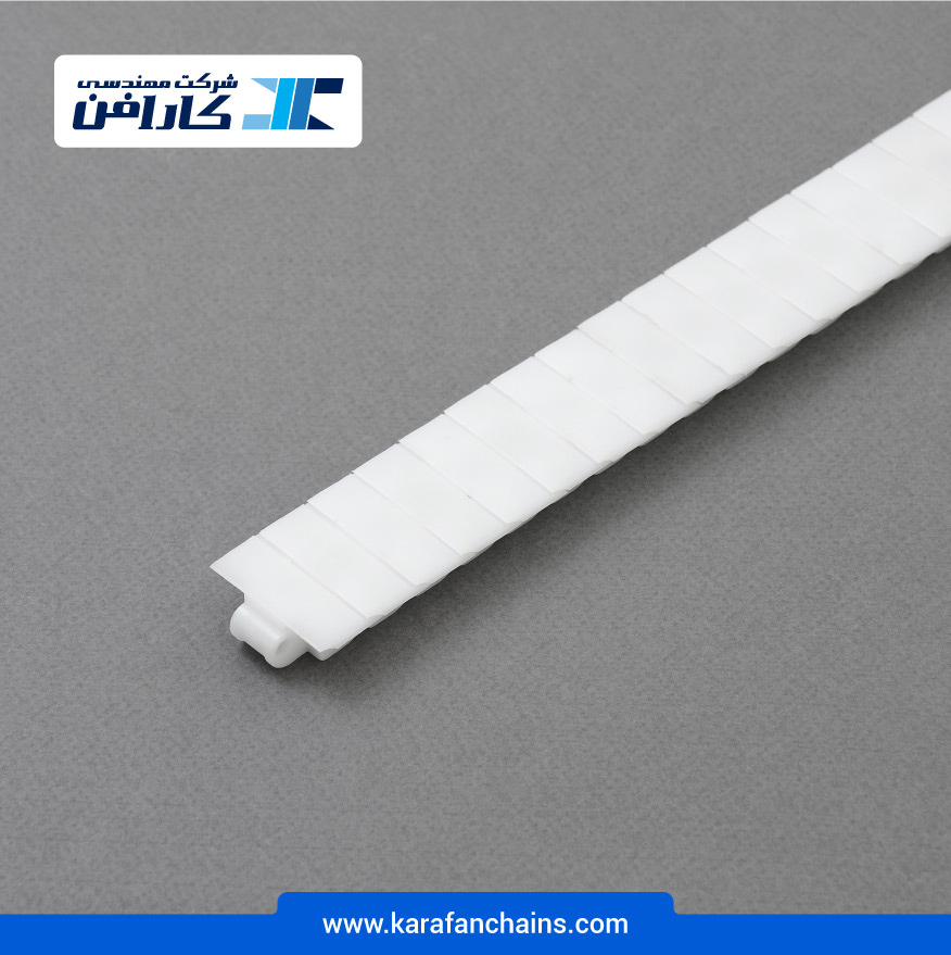 زنجیر تخت حرکت مستقیم پلیمری گام 12.7 میلیمتر عرض 31.75 میلیمتر