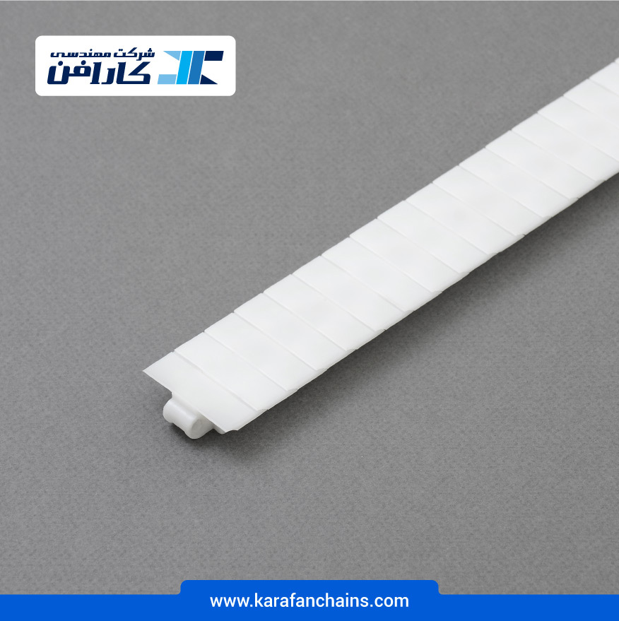 زنجیر تخت حرکت مستقیم پلیمری گام 12.7 میلیمتر عرض 38.1 میلیمتر