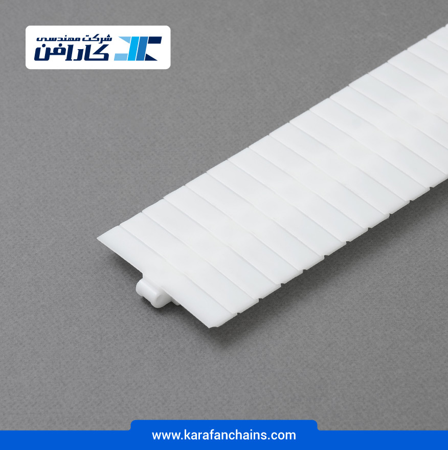 زنجیر تخت حرکت مستقیم پلیمری گام 12.7 میلیمتر عرض 76.2 میلیمتر در کارابلتز