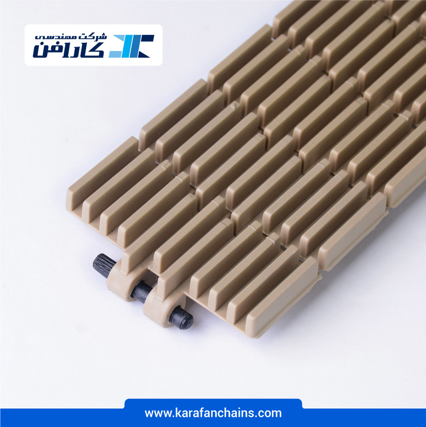 زنجیر تخت حرکت مستقیم پلیمری گام 38.1 میلمیتر عرض 82.6 میلیمتر ( شانه ای )